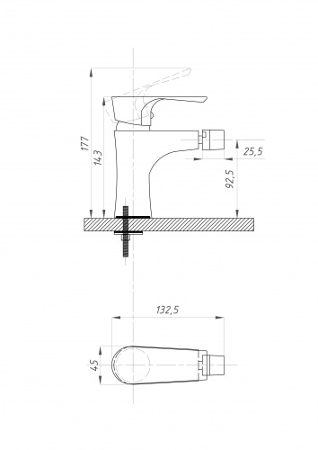 фото смеситель для биде псм psm-100-7 хром