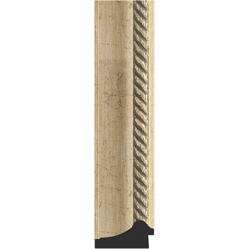 картинка Зеркало Evoform Exclusive 153х63 BY 1182 с фацетом в багетной раме - Состаренное серебро с плетением 70 мм от магазина Сантехстрой