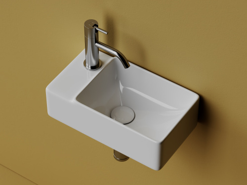 картинка CN5046 Умывальник подвесной прямоугольный (чаша справа, отверстие под смеситель слева) Element 395*2 от магазина Сантехстрой