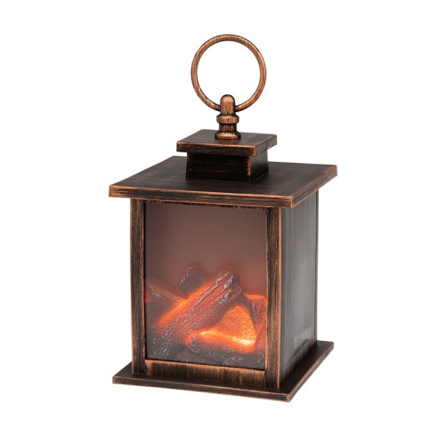 картинка Светодиодный камин Кантри с эффектом живого огня 12х12х18,5 см,  батарейки 3хАА (не в комплекте) от магазина Сантехстрой