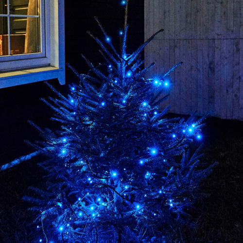 картинка Гирлянда Твинкл Лайт 10 м,  черный ПВХ,  100 диодов,  цвет синий от магазина Сантехстрой