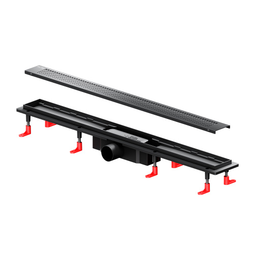 картинка W02SC-P11-080-01BM PrimeFlow Трап для душа линейный универс затвор Cut Gradient 80см цвет черн мат от магазина Сантехстрой