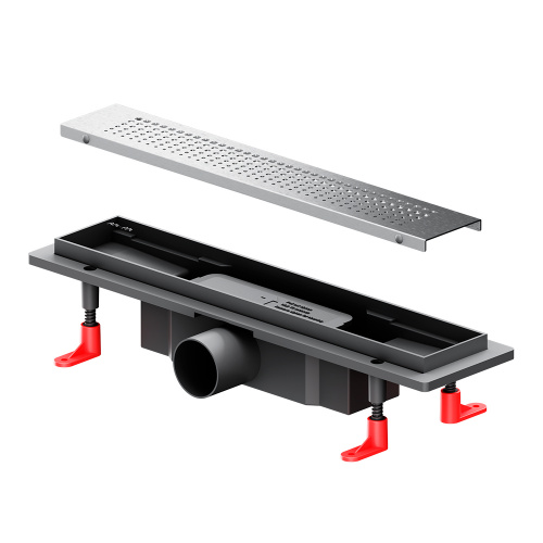 картинка W02SC-P11-040-01SB PrimeFlow Трап для душа линейный универс затвор Cut Gradient 40см цвет сталь мат от магазина Сантехстрой