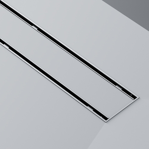 картинка W02SC-U11-090-04SB PrimeFlow Трап для душа линейный универс затвор Tile 90см цвет сталь мат от магазина Сантехстрой