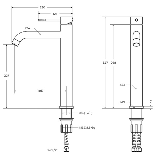 картинка Смеситель для раковины Cezares Relax RELAX-LC1-IN-W0 Сатин от магазина Сантехстрой