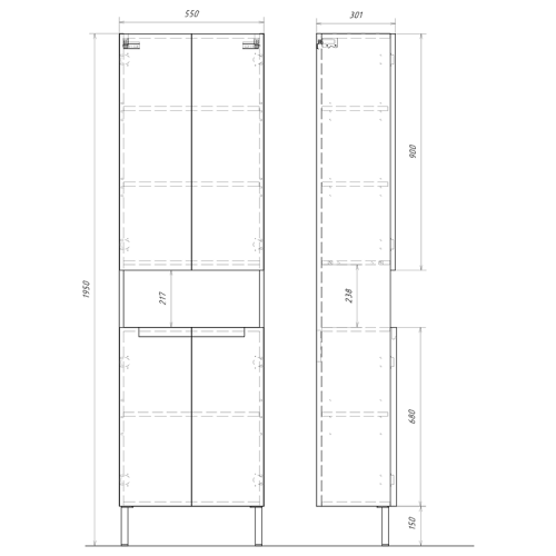 картинка Напольный пенал 55 см от магазина Сантехстрой