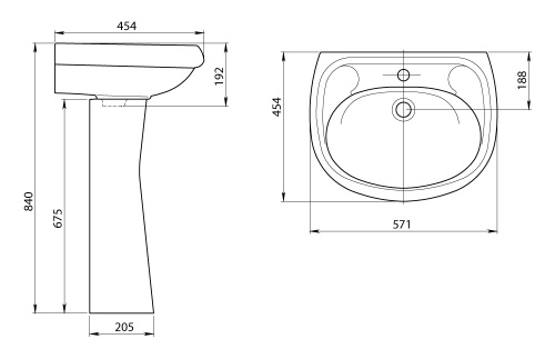 картинка Пьедестал для раковины Santeri Воротынский белый (1.3601.7.S00.00B.0) от магазина Сантехстрой
