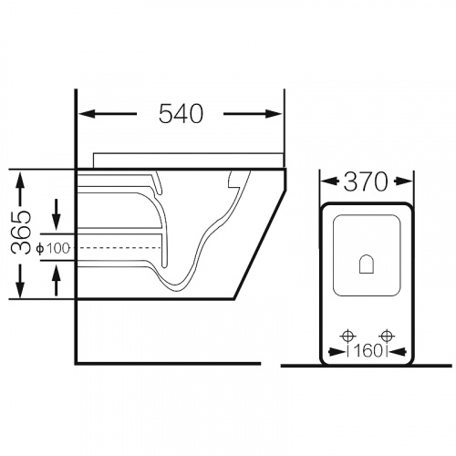 картинка Унитаз Grossman GR-4440BMS подвесной Черный матовый с сиденьем Микролифт от магазина Сантехстрой