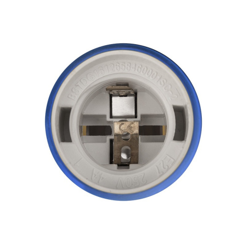 картинка Патрон E27 силиконовый со шнуром 1 м синий REXANT от магазина Сантехстрой