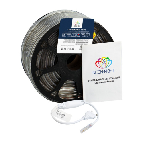 картинка LED лента 220 В,  10х7 мм,  IP67, SMD 2835, 60 LED/m,  цвет свечения красный,  бухта 100 м от магазина Сантехстрой