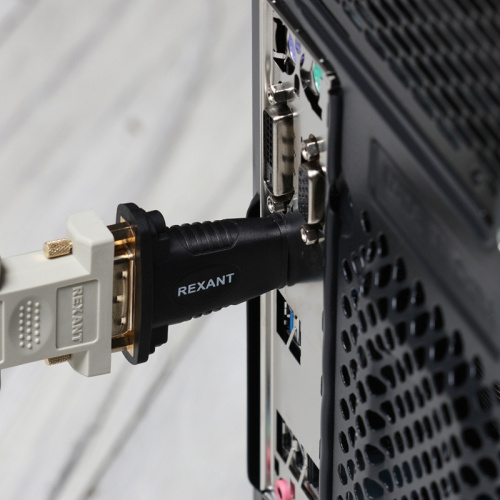 картинка Переходник штекер HDMI - гнездо DVI-I REXANT от магазина Сантехстрой