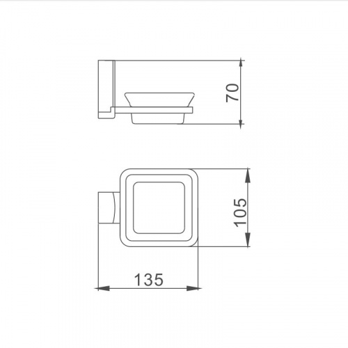 картинка Мыльница Haiba хром (HB8802) от магазина Сантехстрой