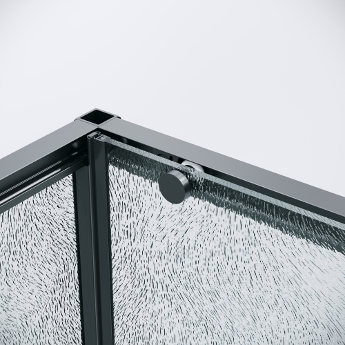 картинка Душевое ограждение Grossman Galaxy 100.K33.01.100.21.02-200.K33.01.90.21.02 (100х90х195) раздвижная(левая),черный матовый,стекло шиншилла,2 места от магазина Сантехстрой