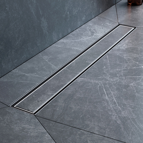 картинка W01SC-U11-060-04SB MasterFlow Трап для душа линейный универс затвор Tile 60см цвет сталь мат от магазина Сантехстрой