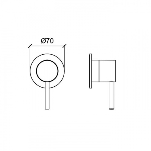 картинка ALMAR Внешняя часть однорычажного смесителя без переключения, цвет латунь брашированная PVD от магазина Сантехстрой