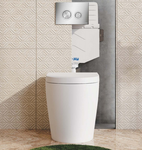 картинка Смывной бачок WasserKRAFT Aller 10TLT.031.ME.BN01 для унитаза с клавишей смыва Никель от магазина Сантехстрой