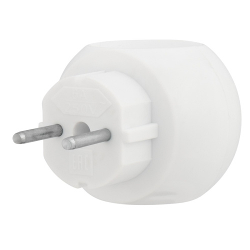 картинка Тройник электрический «Шар» 220 В 6 А белый REXANT от магазина Сантехстрой