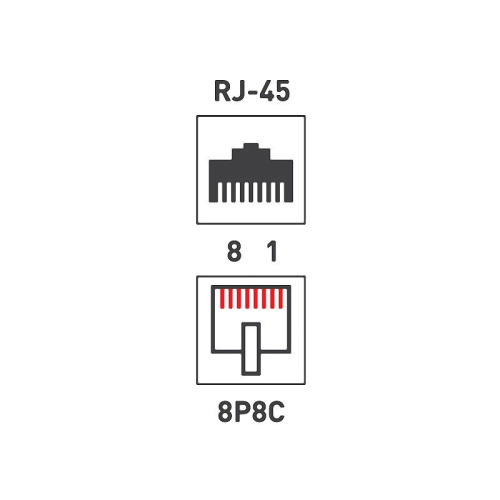 картинка Модуль Keystone Jack RJ-45(8P8C), UTP,  CAT 5e,  тип 180 градусов,  самозажимной,  белый REXANT от магазина Сантехстрой