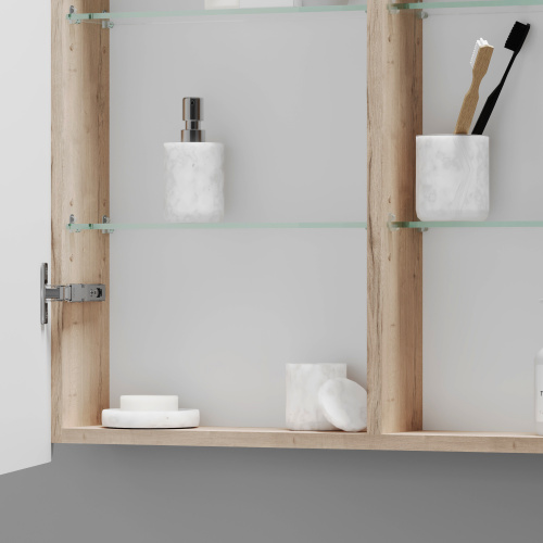 картинка Зеркальный шкаф для ванной комнаты Mirror Ceramica Nova mi100eg от магазина Сантехстрой