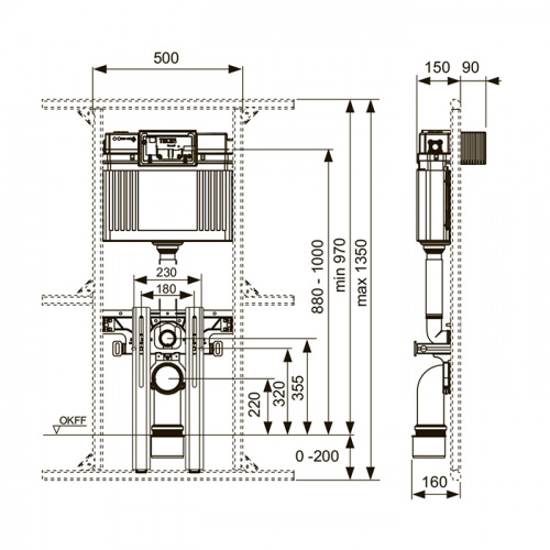 картинка TECE Модуль Uni 2.0 для уст. унитаза в стальной профиль TECEprofil (Привезем за 5 дней!) от магазина Сантехстрой