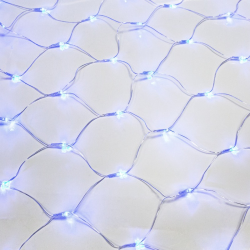 картинка Гирлянда Сеть 1,5х1,5м,  прозрачный ПВХ,  150 LED Синие от магазина Сантехстрой