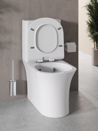 картинка Унитаз-компакт Agger AT01000 безободковый, сиденье с микролифтом от магазина Сантехстрой