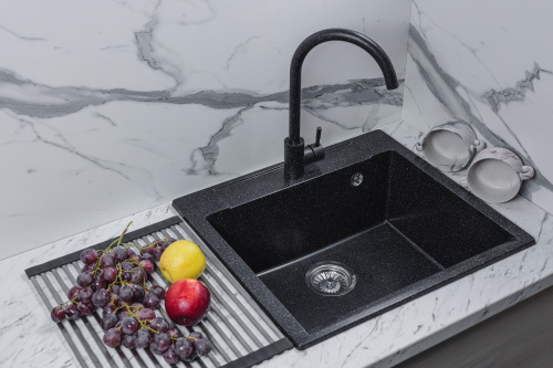 картинка Кухонная мойка прямоугольная 550х500мм Reflexion Cubi RX1555CL, уголь от магазина Сантехстрой