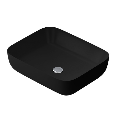 картинка M8FWCC10510BM Func Раковина накладная, прямоугольник, 51 см, цвет черный матовый от магазина Сантехстрой