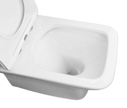 картинка Унитаз-компакт Azario Fresco 360х620х800 напольный, безободковый, с быстросъемным сиденьем микролифт (AZ-8302) от магазина Сантехстрой