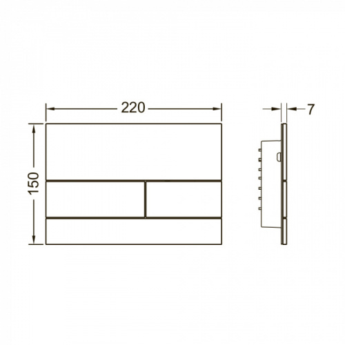 картинка TECEsquare II. Панель смыва, стекло черное сатинированное от магазина Сантехстрой