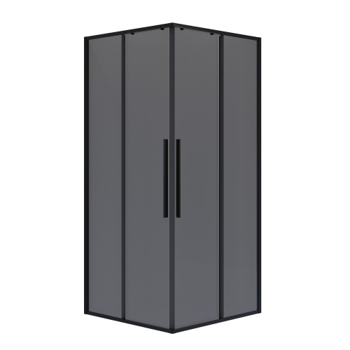 картинка Душевое ограждение Niagara Nova NG-2823-34BLACK (90х90х195) квадрат,черный матовый,двери раздвижные,стекло тонированное,1 место от магазина Сантехстрой