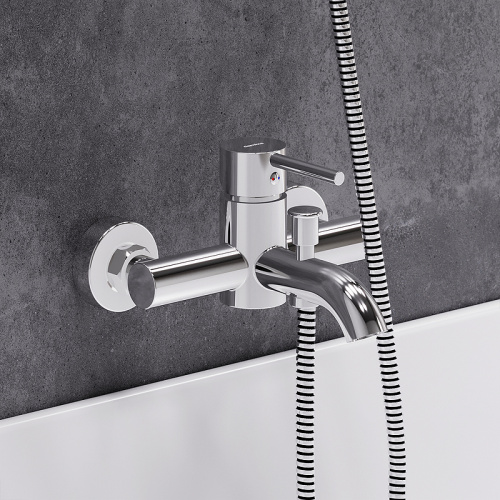 фото 361000000 scandinavian pure, смеситель для ванной и душа, хром