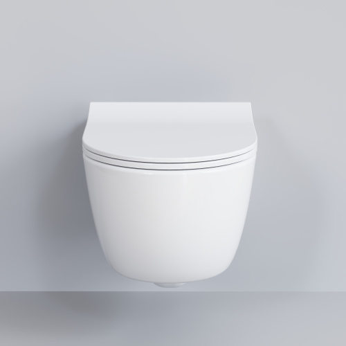 картинка Унитаз Abner 103T20001R (545*360*330) БЕЛЫЙ подвесной БЕЗОБОДКОВЫЙ, 1 место от магазина Сантехстрой