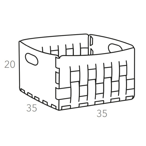 картинка ADJ Корзинка Bottega, 35x35xH20 см., цвет: капучино/шоколад от магазина Сантехстрой
