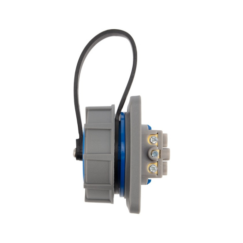 картинка Розетка настенная фланцевая влагозащищенная с крышкой 16 А,  2Р+РЕ,  IP68 REXANT от магазина Сантехстрой