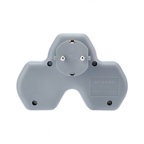 картинка Двойник электрический 16 А с заземлением и защитными шторками + 2 USB порта,  2,4 А,  белый REXANT от магазина Сантехстрой