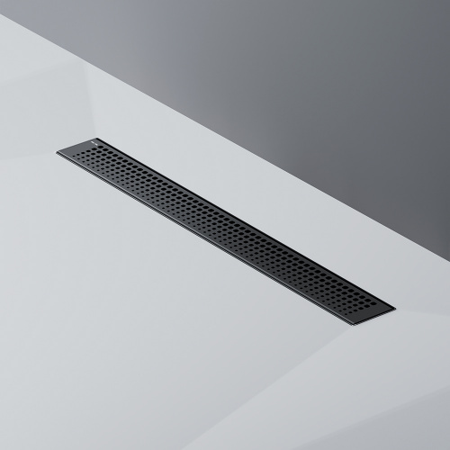 картинка W01SC-P11-060-01BM MasterFlow Трап для душа линейный универс затвор Cut Gradient 60см цвет черн мат от магазина Сантехстрой