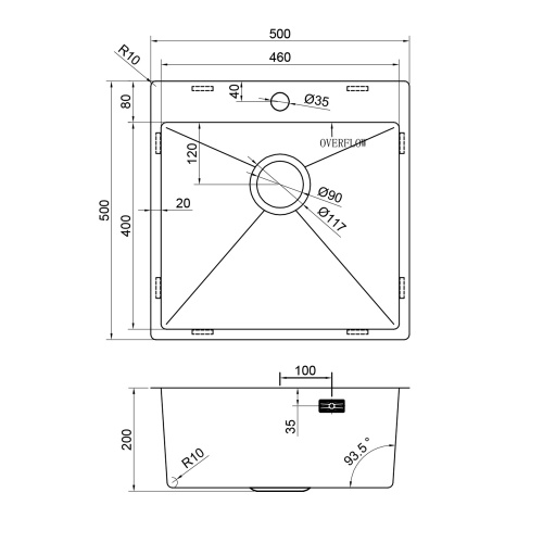 картинка Кухонная мойка Reflexion Iseo RX2250SS полированная сталь от магазина Сантехстрой