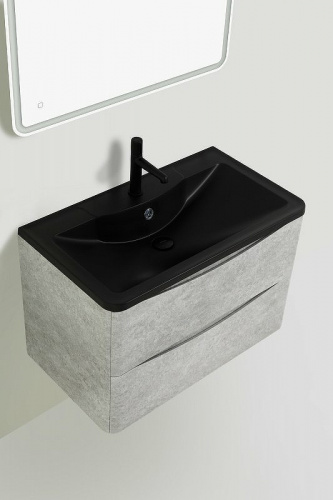 картинка Раковина BelBagno 100 BB1000/455-LV-ART-ALR-NERO Черная матовая от магазина Сантехстрой