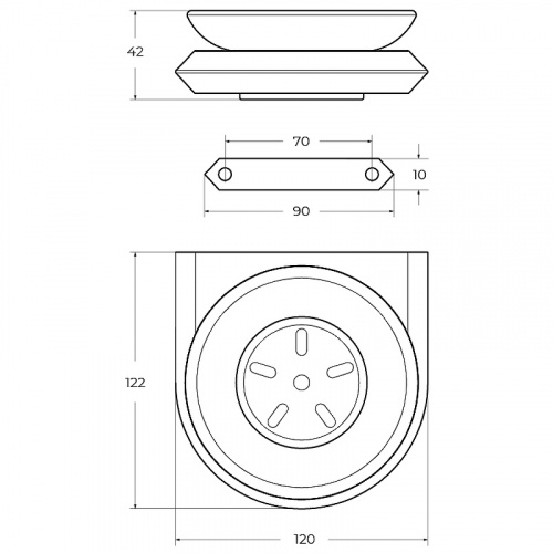 картинка Мыльница Cezares Liner LINER-SODS-01 Хром от магазина Сантехстрой