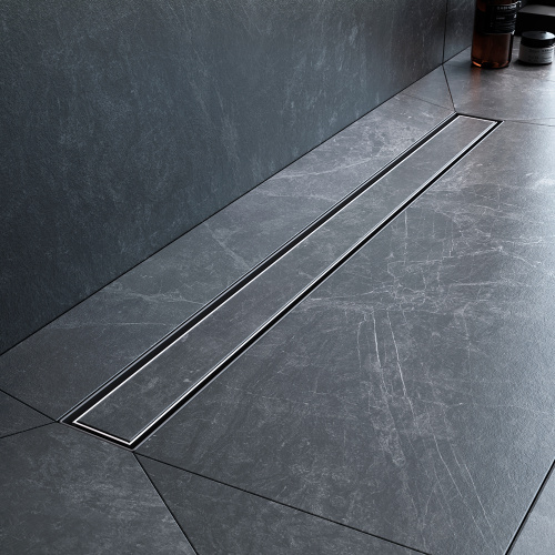 картинка W01SC-U11-080-04SB MasterFlow Трап для душа линейный универс затвор Tile 80см цвет сталь мат от магазина Сантехстрой