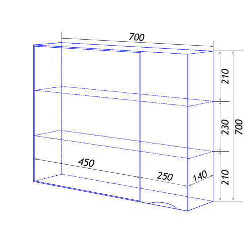 картинка Зеркало-шкаф Loranto Santorini 70 700х140х700 правый, белый (CS00086998) от магазина Сантехстрой