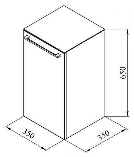 картинка Подвесной шкаф De Aqua 167425 Белый от магазина Сантехстрой