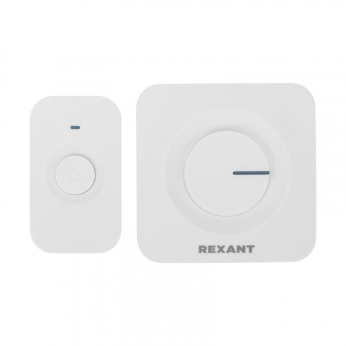 картинка Беспроводной дверной звонок c цифровым кодированием 52 мелодии 150м IP56 (белый) REXANT от магазина Сантехстрой