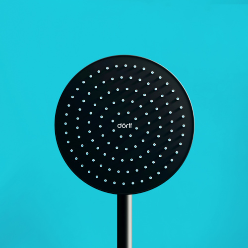 картинка D0708000BL Comfort душевая система с тропическим душем, ручной душ 1F,  цвет черный от магазина Сантехстрой