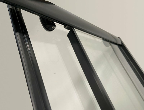 картинка Душевой уголок Niagara Eco 100х80 NG-018-14Q BLACK профиль Черный стекло прозрачное с рисунком от магазина Сантехстрой