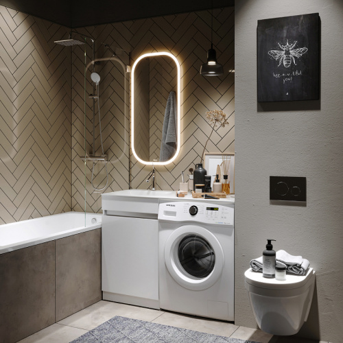 картинка Зеркало Aqwella Soul 55 SOUL0255AH с подсветкой и подогревом с бесконтактным выключателем от магазина Сантехстрой