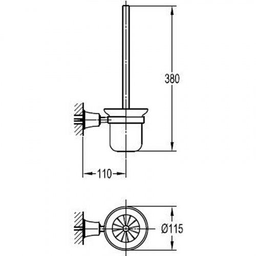 картинка Ершик для унитаза Cezares Liberty CZR-F-8990 Хром от магазина Сантехстрой