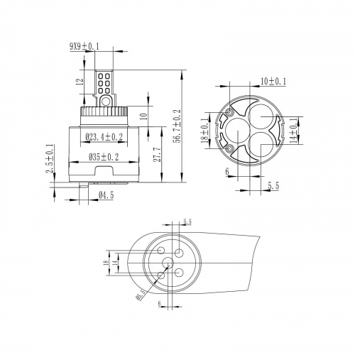 картинка Картридж 35 мм Savol для смесителя (S-FX02) от магазина Сантехстрой