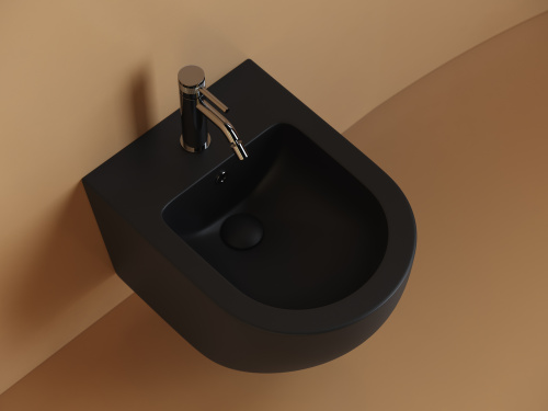 картинка CN11002MB Подвесное биде Uno, 1 отверстие под смеситель, с крепежом для полностью скрытого монтажа, от магазина Сантехстрой